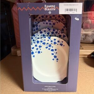 Rowing Blazers x Target 4pc Ivy Print Stoneware Appetizer Plates